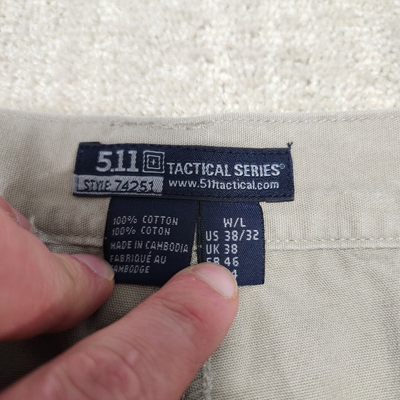 511 Tactical Pants Men 34×32 *READ Cotton Canvas Cargo Elastic Waist Double Knee - Picture 6 of 8